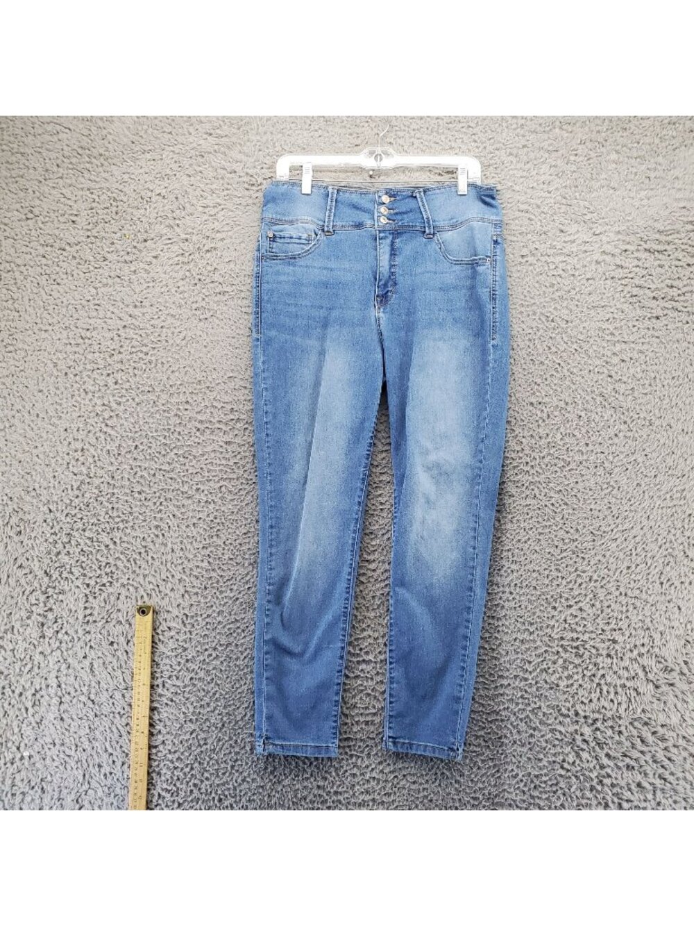 Curve Appeal Jeans Womens Size 14/32 Blue High Rise Skinny Curve Creator Stretch